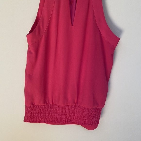 Suzy Shier Hot Pink Sleveless Tank Top Blouse with Silver Buttons XS - Picture 11 of 12